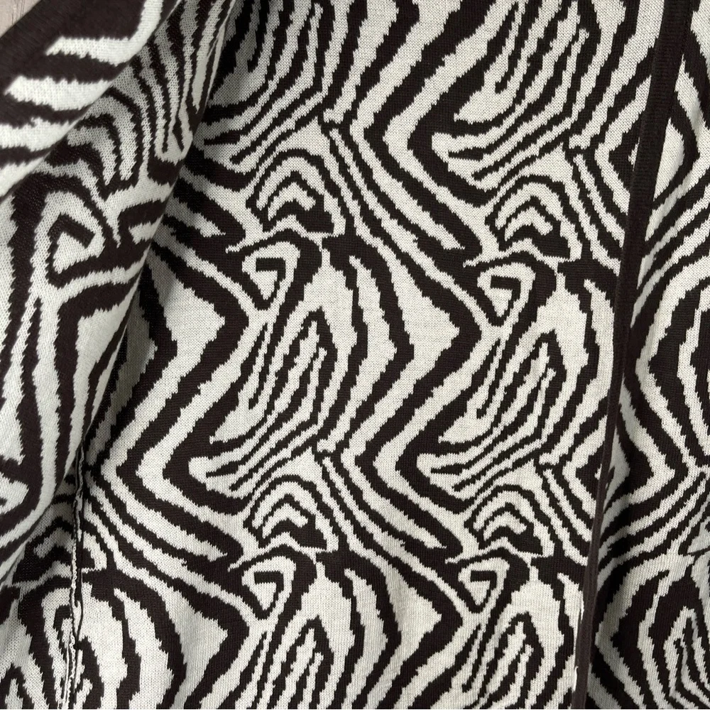 Chico's‎ Brown and Creme Zebra Pattern Cardigan